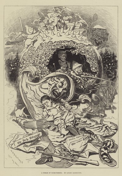 Un sueño de pudín de ciruela de Edward Linley Sambourne